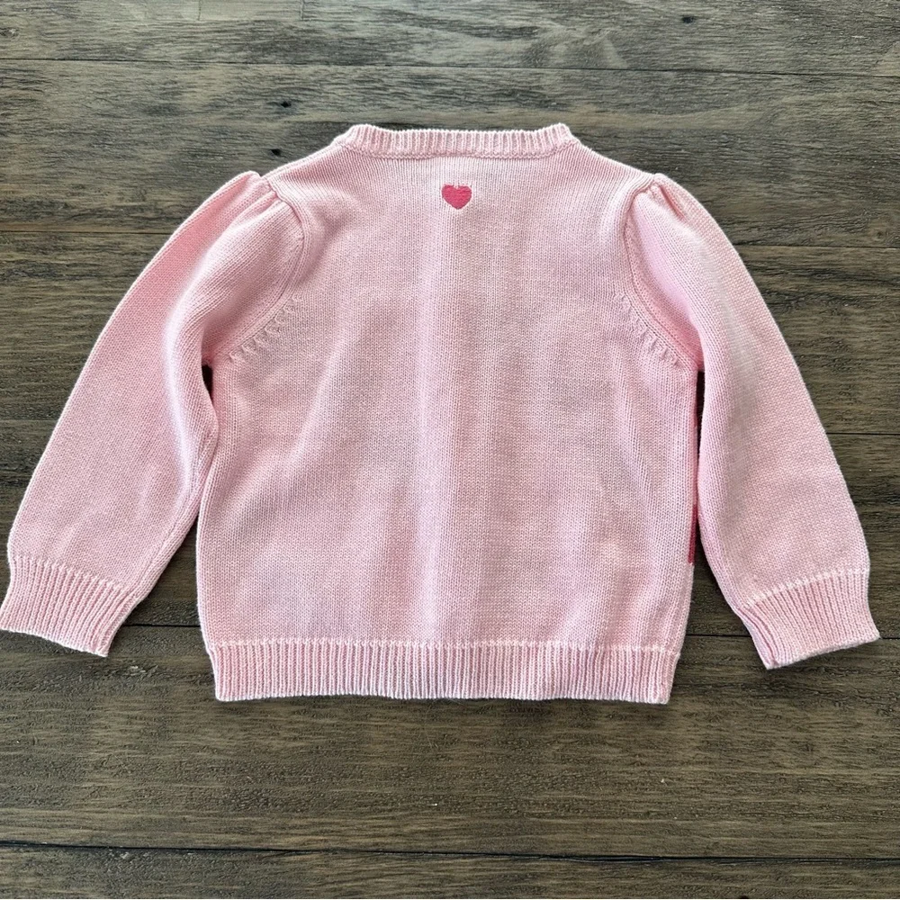 NWT Gymboree Pink Cardigan with Colorful‎ Hearts 12-18 months 2008 Preppy New
